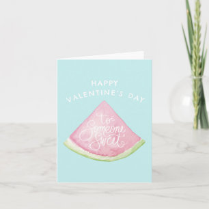 Süße Wassermelone Jemand Süßer Valentinstag Karte
