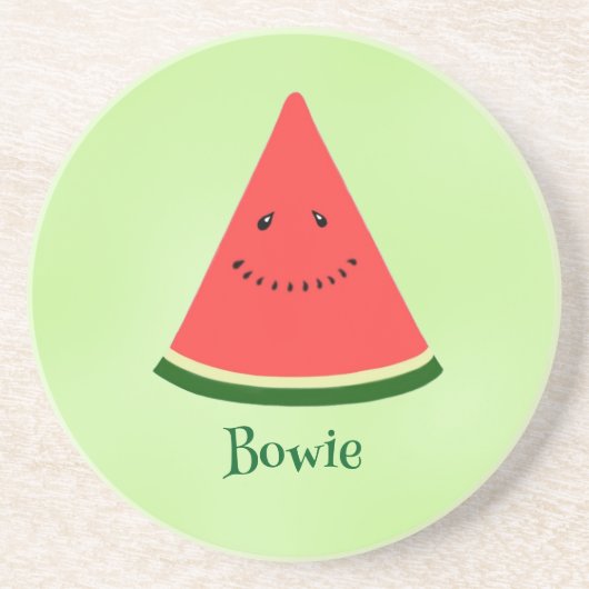 Süße Wassermelone Personalisierter Sandstein-Geträ Getränkeuntersetzer (Vorne)