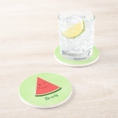 Süße Wassermelone Personalisierter Sandstein-Geträ Getränkeuntersetzer (Seite)