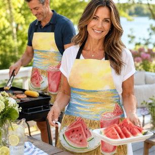 Süße Wassermelone Sommerzeit Schürze