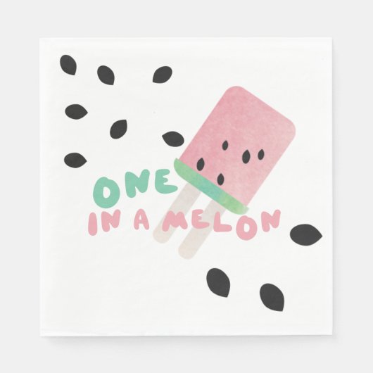 Süße Wassermelone wird Eins in einer Melone Serviette (Vorderseite)