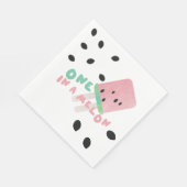 Süße Wassermelone wird Eins in einer Melone Serviette (Ecke)