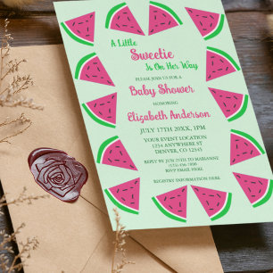 Süße Wassermelonen-Baby-Party Einladung