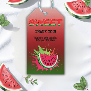 Süße Wassermelonen-Baby-Party Geschenkanhänger