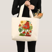 Süße Wassermelonen-Cartoon Jumbo Stoffbeutel (Vorderseite (Produkt))