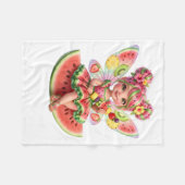 Süße Wassermelonen Frucht Fee Babydecke Fleecedecke (Vorderseite (Horizontal))