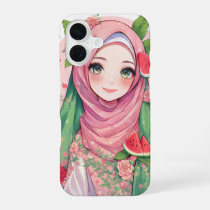 Süße Wassermelonen-Girl – Cute Anime iPhone 15 Hül 16 Hülle