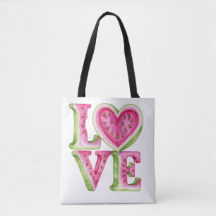 Süße Wassermelonen-Liebesherz-Gestaltung Tasche