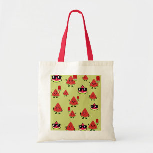 Süße Wassermelonen-Muster-Ästhetik-Canvas-Tasche Tragetasche