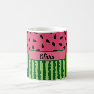Süße Wassermelonen-Ring und Samen personalisiert Kaffeetasse