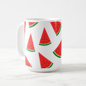 Süße Wassermelonen-Scheiben-Muster Kaffeetasse (Vorderseite Links)