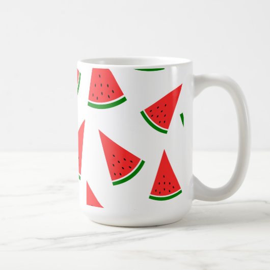 Süße Wassermelonen-Scheiben-Muster Kaffeetasse (Rechts)