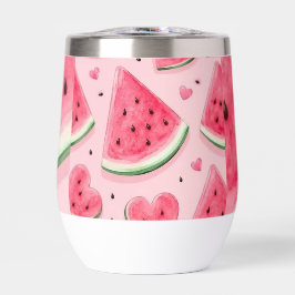 Süße Wassermelonen-Wasserflasche mit Aquarell-Must
