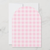 Süße Watercolor Coquette Rosa Schleife Mädchen Bab Einladung (Rückseite)