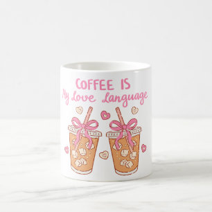 Süße, weibliche Kaffeeliebhaberin Kaffeetasse
