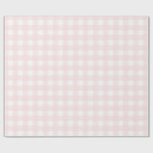 Süße weiche rosa Gingham-Geburtstags Geschenkpapier (Flach)