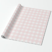 Süße weiche rosa Gingham-Geburtstags Geschenkpapier (Ungerollt)