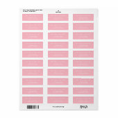 Süße weiche rosa minimale Adressetiketten (Vorne)