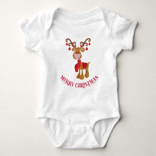 Süße Weihnachten 2020 Rentier Rudolph Gesichtsmask Baby Strampler