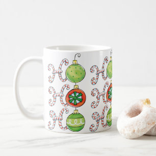 Süße Weihnachten Ho Ho Ho, Candy Canes Ornamente Kaffeetasse