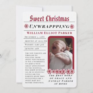 Süße Weihnachten Moderne Zeitung Ankündigung