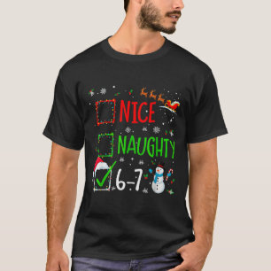 Süße Weihnachten Nice Naughty 6-7 Schneemann Holid T-Shirt