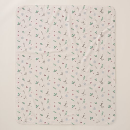 Süße Weihnachten Warme Farbe Sherpadecke (Vorderseite)