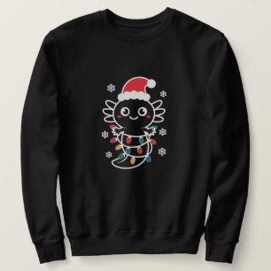 Süße Weihnachts Axolotl Lichter Sweatshirt