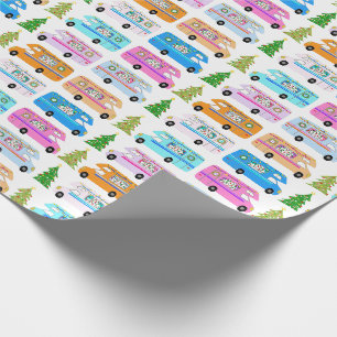 Süße Weihnachts-Camper Vintage-Motorhomes RV Weihn Geschenkpapier