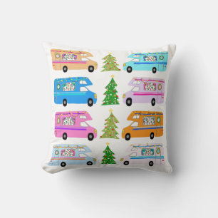 Süße Weihnachts-Camper Vintage-Motorhomes RV Xmas Kissen