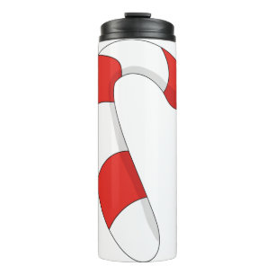 Süße Weihnachts-Candy-Cane-Designideen Cartoon Thermosbecher