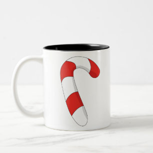 Süße Weihnachts-Candy-Cane-Designideen Cartoon Zweifarbige Tasse