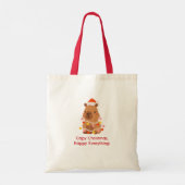 Süße Weihnachts-Capybara-Tragetasche Tragetasche (Rückseite)