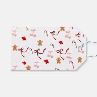 Süße Weihnachts-Coquette-Schleifen-Geschenkanhänge Geschenkanhänger