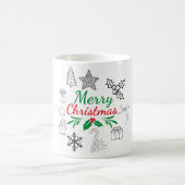 Süße Weihnachts-Doodle-Kaffeetasse Kaffeetasse (Mittel)