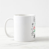 Süße Weihnachts-Doodle-Kaffeetasse Kaffeetasse (Links)