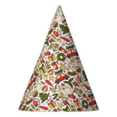 Süße Weihnachts-Doodle-Partyhut Partyhütchen (Links)