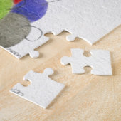 Süße Weihnachts-Eulen-Illustration Puzzle (Seite)