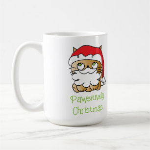 Süße Weihnachts-Feiertags-Cartoon-Katze Lustiger S Kaffeetasse