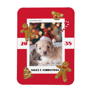 Süße Weihnachts-Foto-Collage mit Haustier Magnet