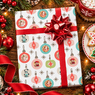 Süße Weihnachts-Fotocollage Geschenkpapier