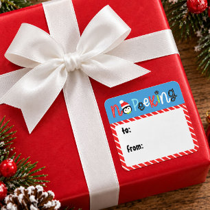 Süße Weihnachts-Geschenk-Anhänger für Kinder ohne Quadratischer Aufkleber