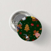 Süße Weihnachts-Gingerbread-Gnome-Rentiere-Party Button (Vorne & Hinten)