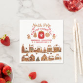 Süße Weihnachts-Gingerbread-Häuser-Kekse Serviette (Beispiel)