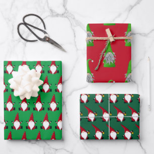 Süße Weihnachts-Gnom-Geschenkpapierbögen Geschenkpapier Set