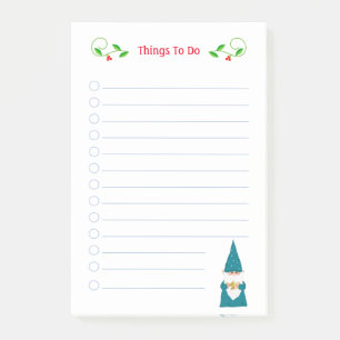 Süße Weihnachts-Gnom-Sachen-zu-erledigen-Post-it-N Post-it Klebezettel