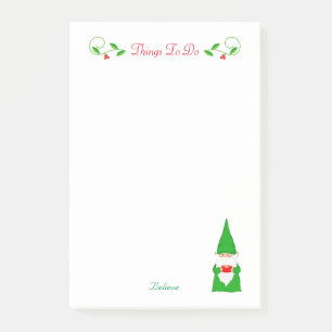 Süße Weihnachts-Gnom-Sachen-zu-Tun-Post-it-Notiz Post-it Klebezettel