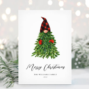 Süße Weihnachts-Gnom-Weihnachtskarte ohne Foto Feiertagskarte
