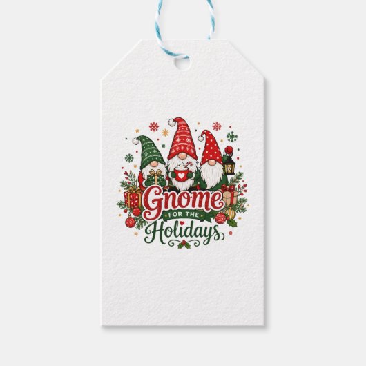 Süße Weihnachts-Gnome-Feiertagsdesign Geschenkanhänger (Vorderseite)