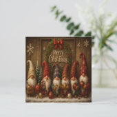 Süße Weihnachts-Gnome Frohe (Stehend Vorderseite)